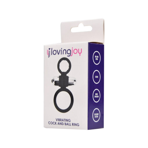 Loving Joy Silicone Vibrating Cock and Ball Ring - Image 6