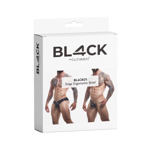 C4M Snap Ergonomic Brief Black Leatherette Medium - Image 5