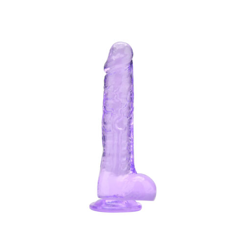 Loving Joy 8 Inch Dildo with Balls Purple - Image 4