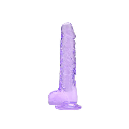 Loving Joy 8 Inch Dildo with Balls Purple