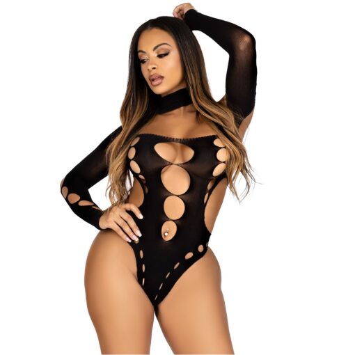 Leg Avenue Cut Out Bodysuit with Thong Back - Image 6