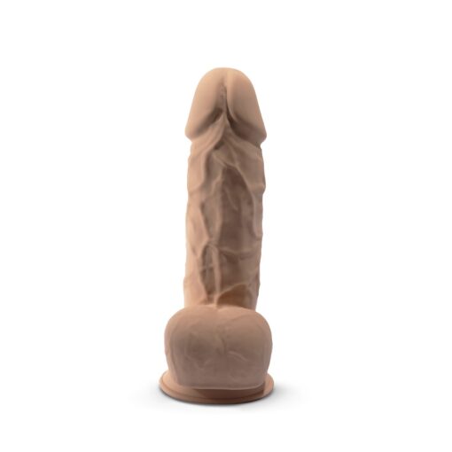 SilexD 8.5 inch Realistic Silicone Dual Density Girthy Dildo with Suction Cup with Balls - Image 4