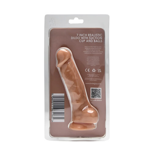 Loving Joy 7 Inch Realistic Silicone Dildo with Suction Cup and Balls Vanilla - Image 8