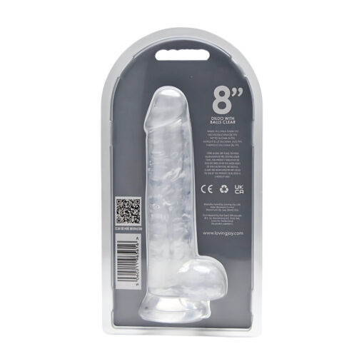 Loving Joy 8 Inch Dildo with Balls Clear - Image 8