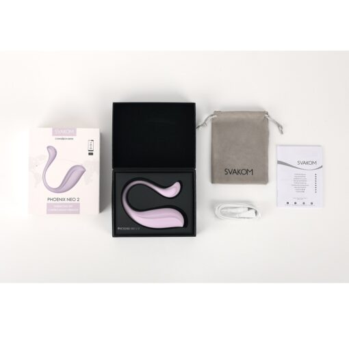 Svakom Phoenix Neo 2 Interactive App Controlled Vibrator Lilac - Image 10