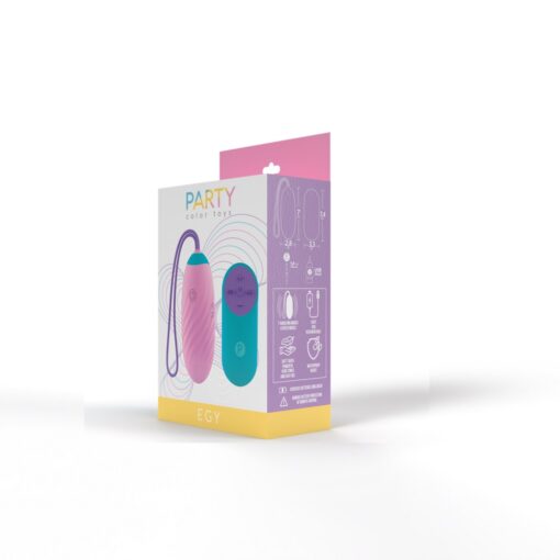 Party Color EGY Vibrating Love Egg Pink - Image 4