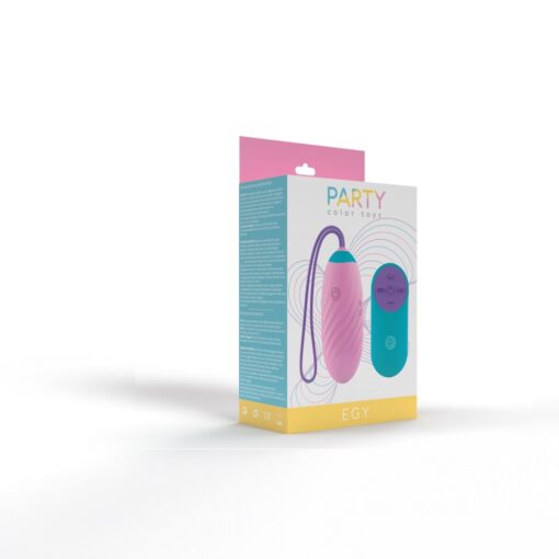 Party Color EGY Vibrating Love Egg Pink - Image 6