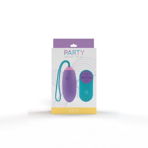 Party Color EGY Vibrating Love Egg Purple - Image 6