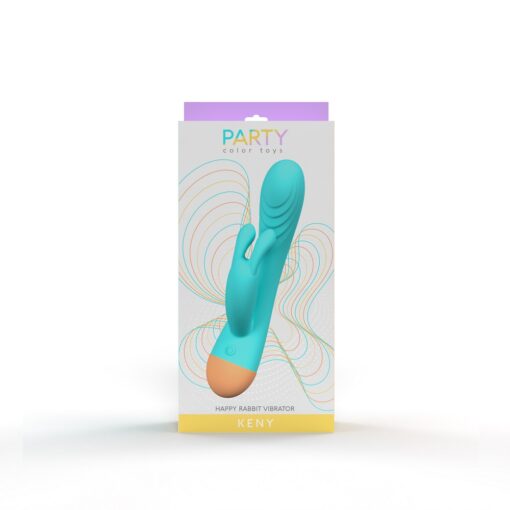 Party Color KENY Rabbit Vibrator Blue - Image 7