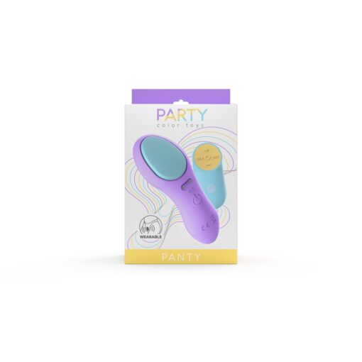 Party Color PANTY Remote Control Vibrator Purple - Image 10