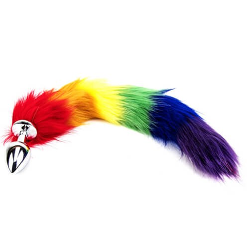 Furry Fantasy Rainbow Tail Butt Plug – alternate view 5