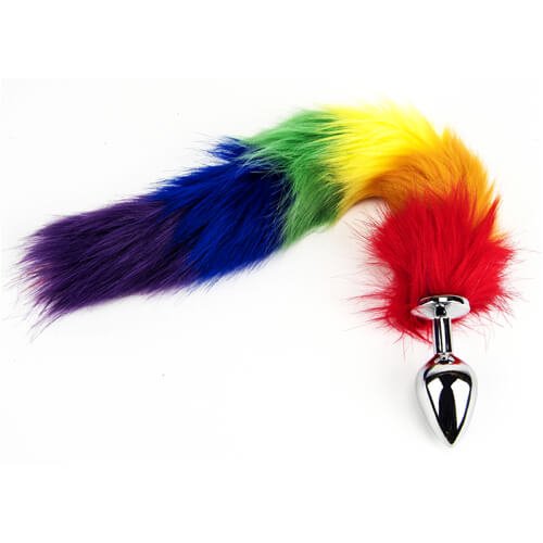 Furry Fantasy Rainbow Tail Butt Plug – alternate view 4
