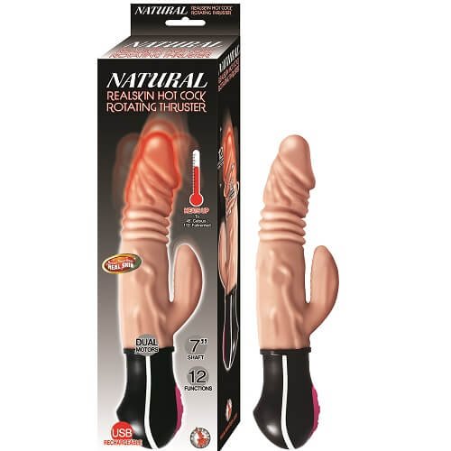 Realistic Warming and Thrusting Vibrating Dildo Flesh – alternate view 4
