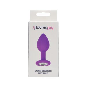 Loving Joy Jewelled Silicone Butt Plug Purple -Small - Image 7
