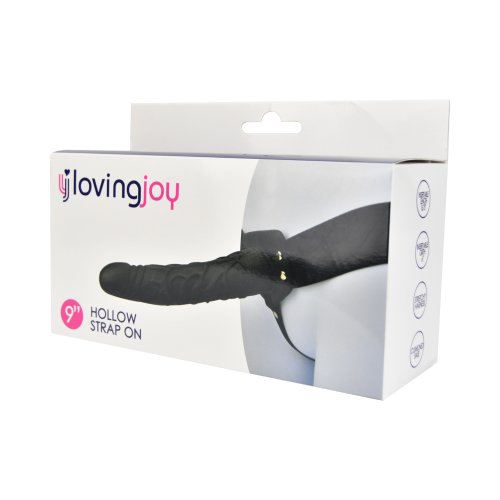 Loving Joy 9 Inch Hollow Strap On Black – alternate view 6