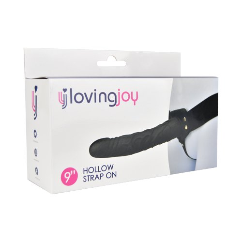 Loving Joy 9 Inch Hollow Strap On Black – alternate view 5