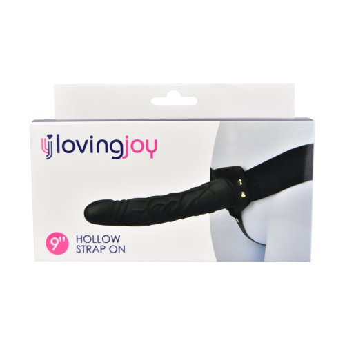 Loving Joy 9 Inch Hollow Strap On Black – alternate view 7