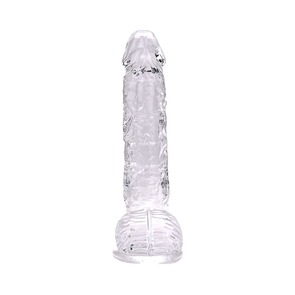 Loving Joy 9 Inch Dildo with Balls Clear – alternate view 5