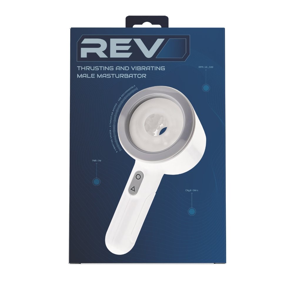 REV Thrusting and Vibrating Open Ended Male Masturbator – alternate view 6
