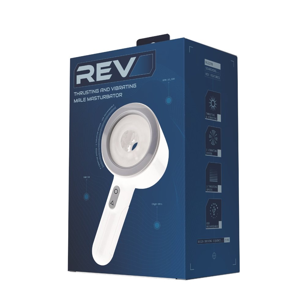 REV Thrusting and Vibrating Open Ended Male Masturbator – alternate view 7