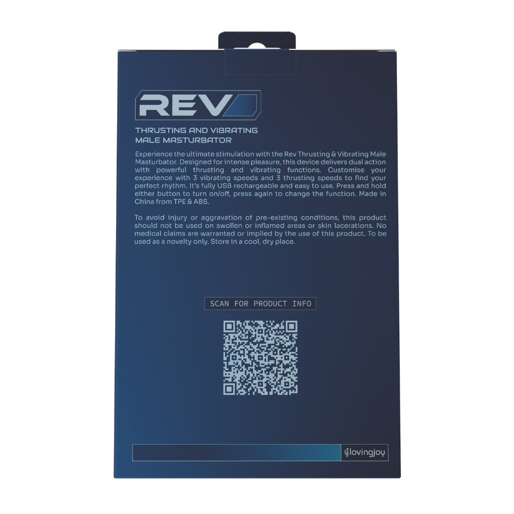 REV Thrusting and Vibrating Open Ended Male Masturbator – alternate view 9