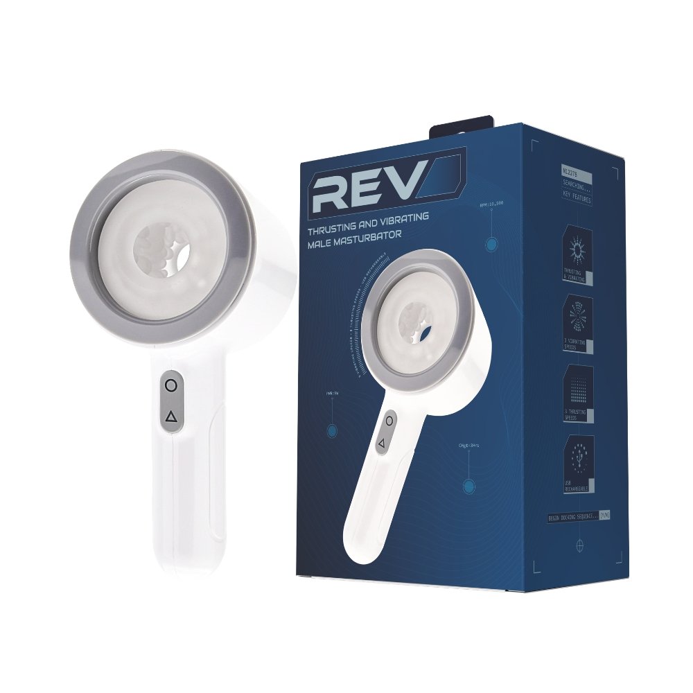 REV Thrusting and Vibrating Open Ended Male Masturbator – alternate view 5