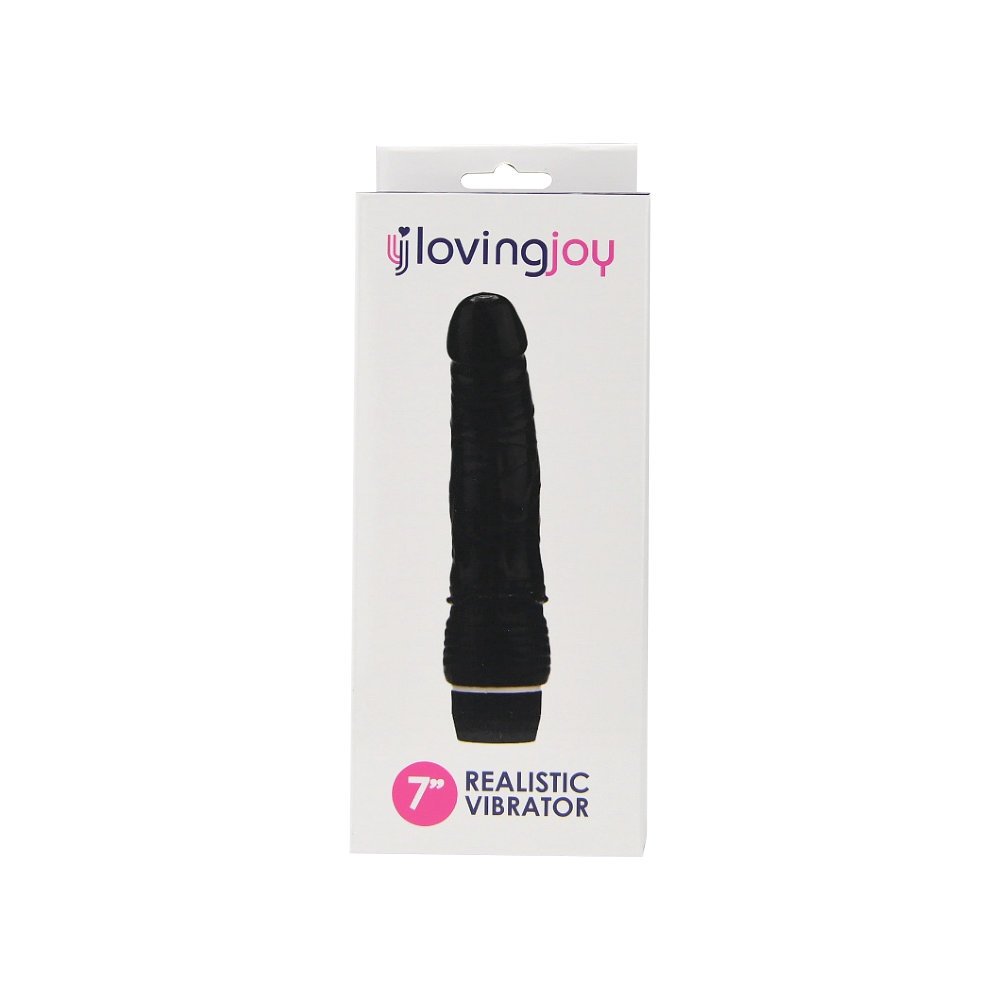 Loving Joy 7 inch Realistic Vibrator Black – alternate view 6