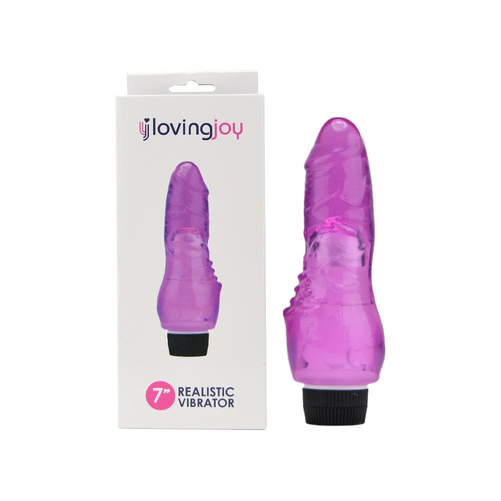 Loving Joy 7 inch Realistic Vibrator Purple – alternate view 5