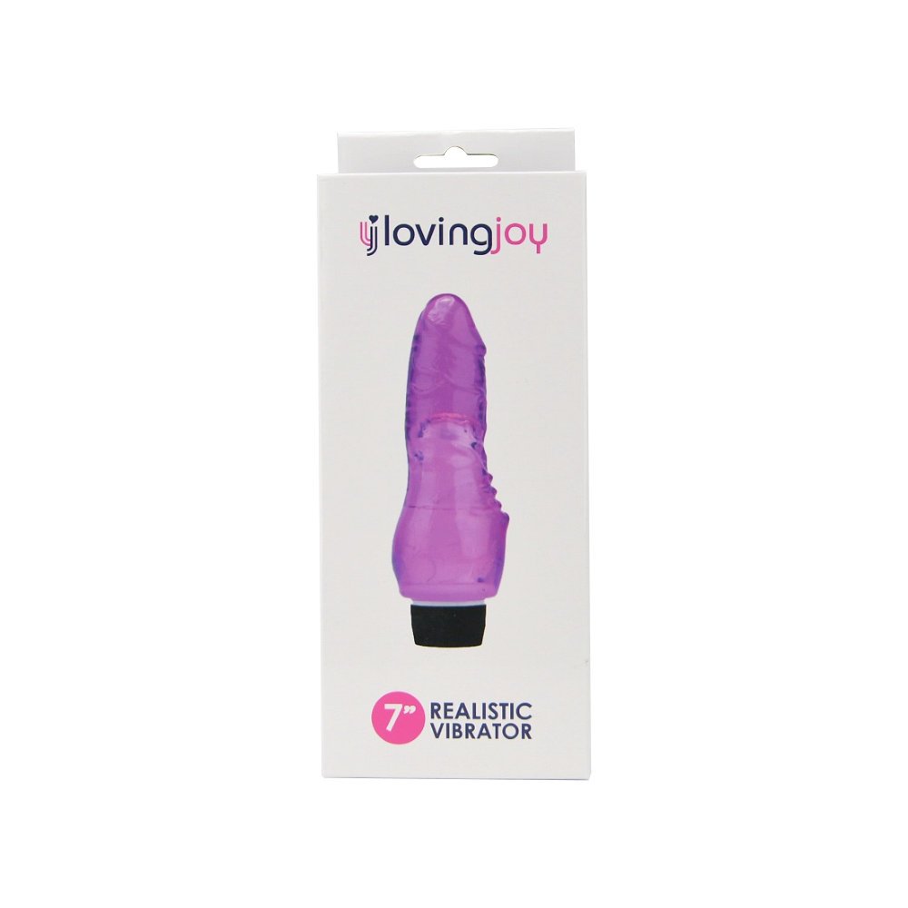 Loving Joy 7 inch Realistic Vibrator Purple – alternate view 6