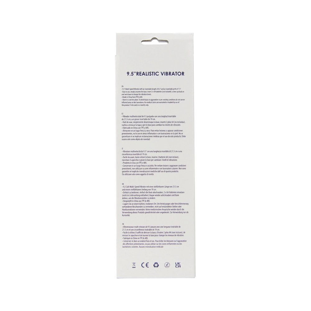 Loving Joy 9.5 inch Realistic Vibrator Vanilla – alternate view 9