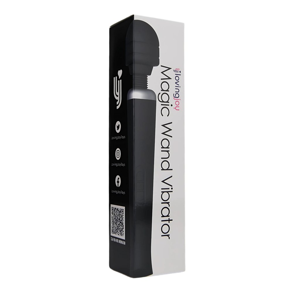 Loving Joy Rechargeable Magic Wand Vibrator Black – alternate view 7