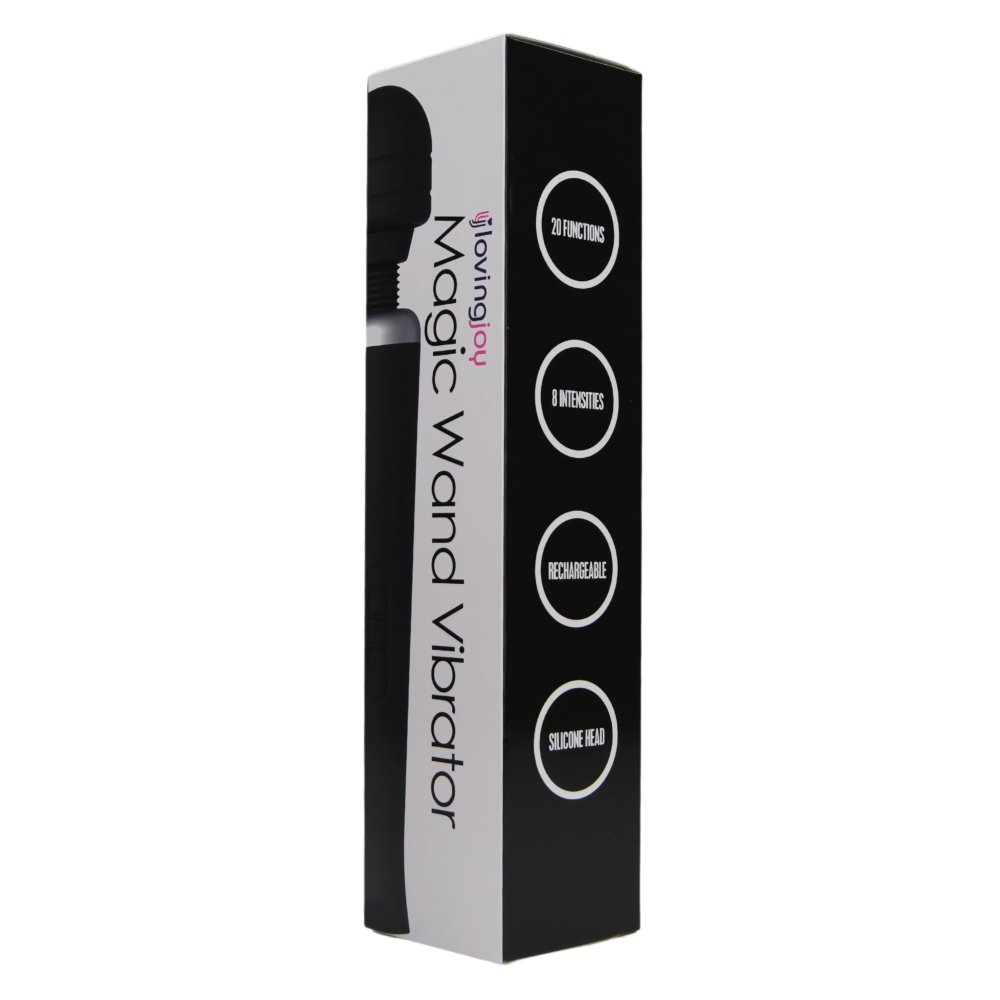 Loving Joy Rechargeable Magic Wand Vibrator Black – alternate view 6