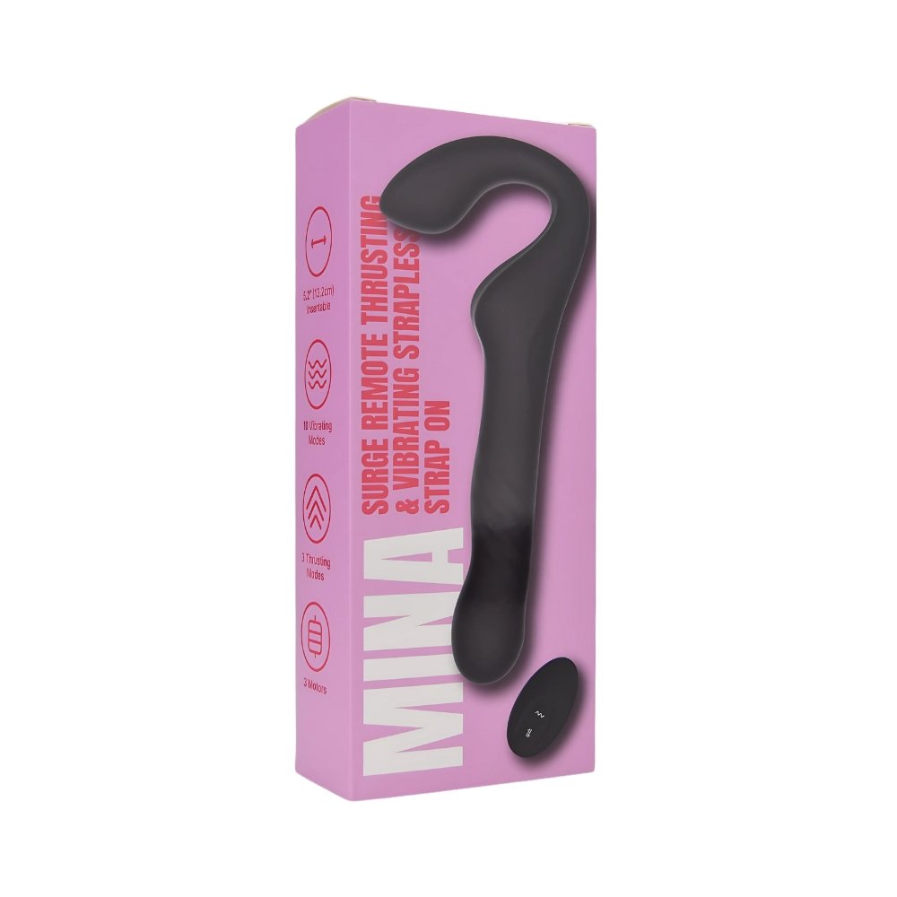 Mina Surge Remote Thrusting & Vibrating Strapless Strap On – alternate view 16