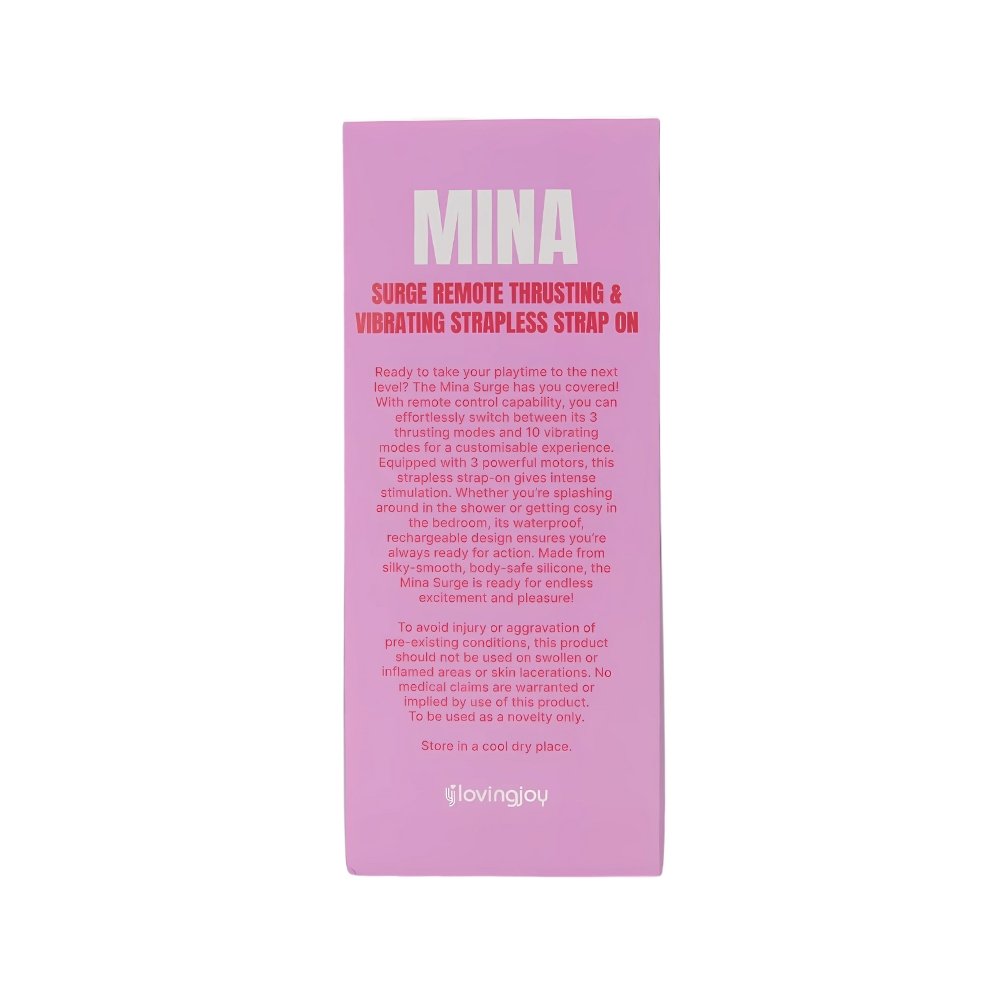 Mina Surge Remote Thrusting & Vibrating Strapless Strap On – alternate view 17