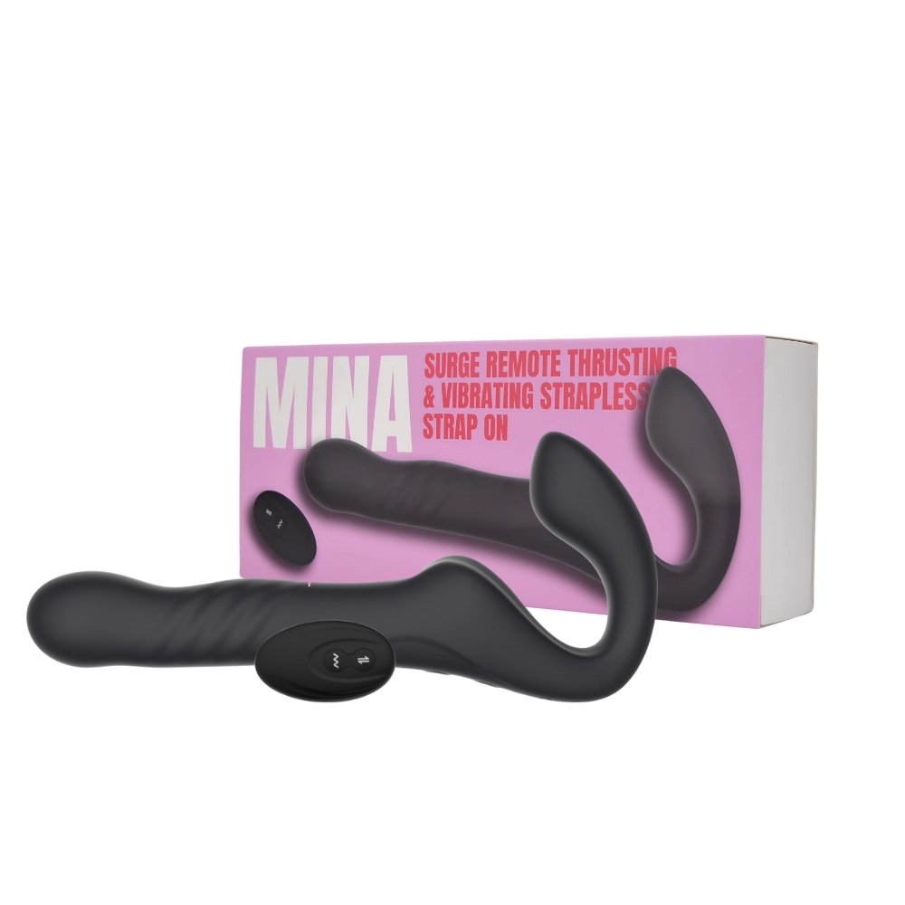 Mina Surge Remote Thrusting & Vibrating Strapless Strap On – alternate view 18