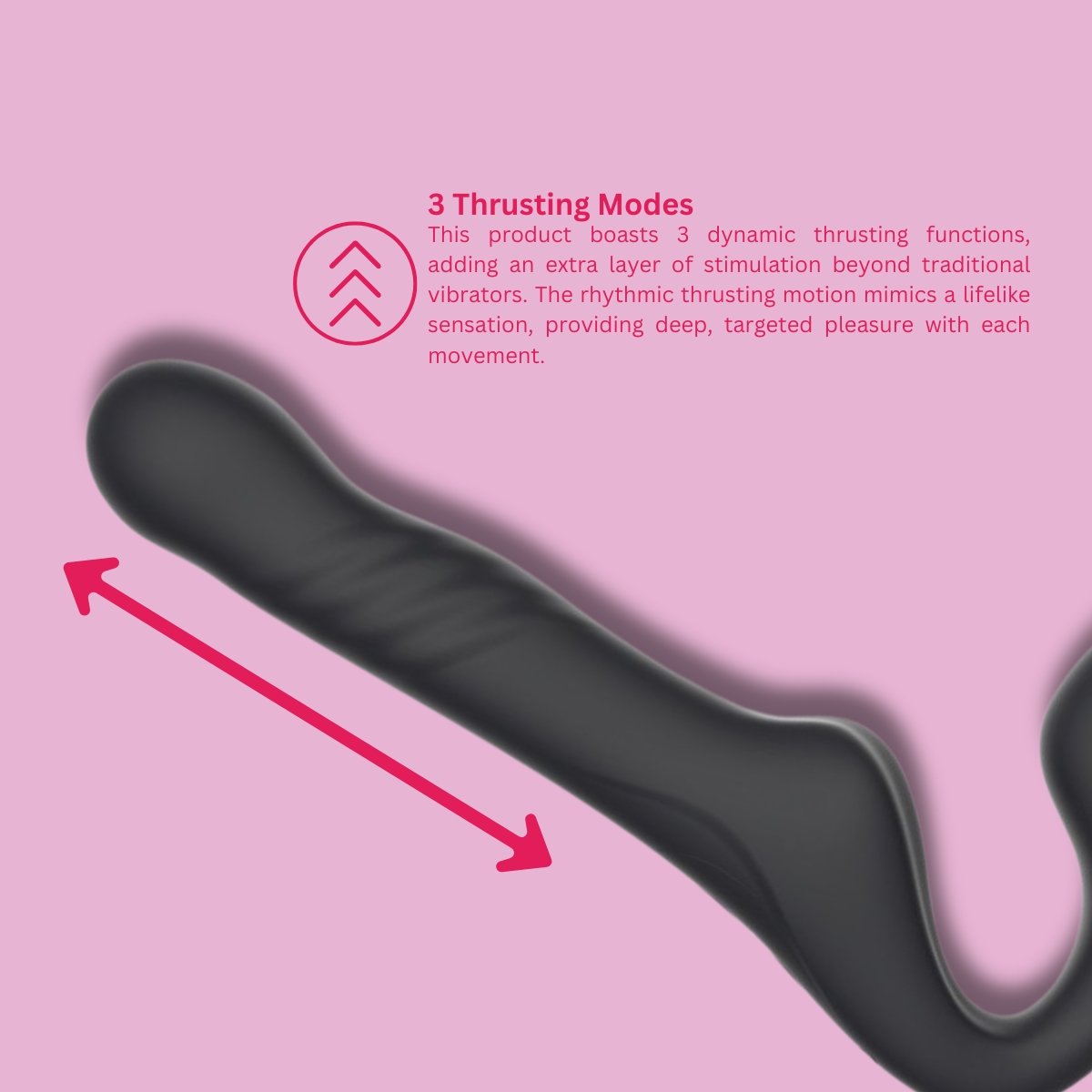 Mina Surge Remote Thrusting & Vibrating Strapless Strap On – alternate view 12