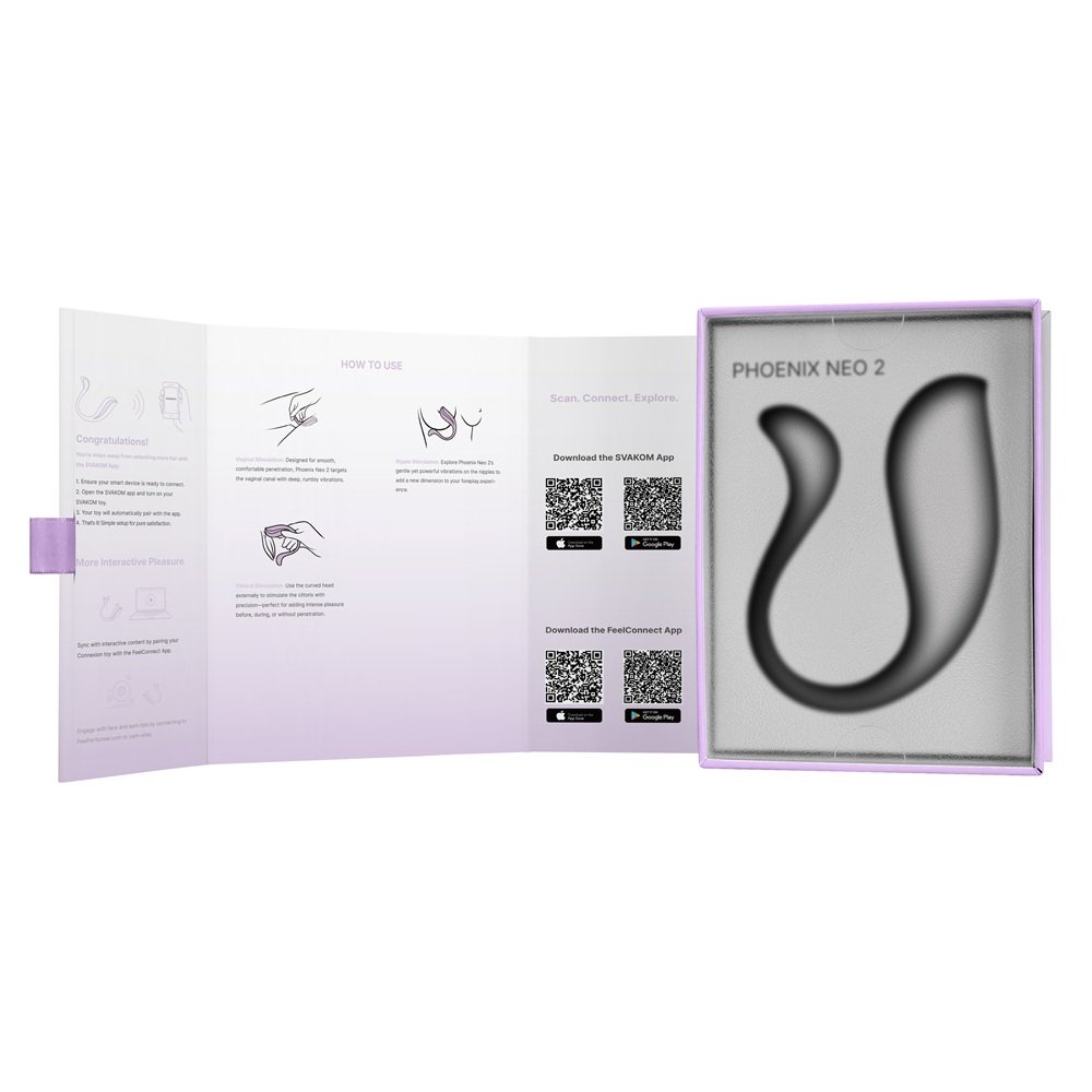 Svakom Phoenix Neo 2 Interactive App Controlled Vibrator Lilac - Image 11