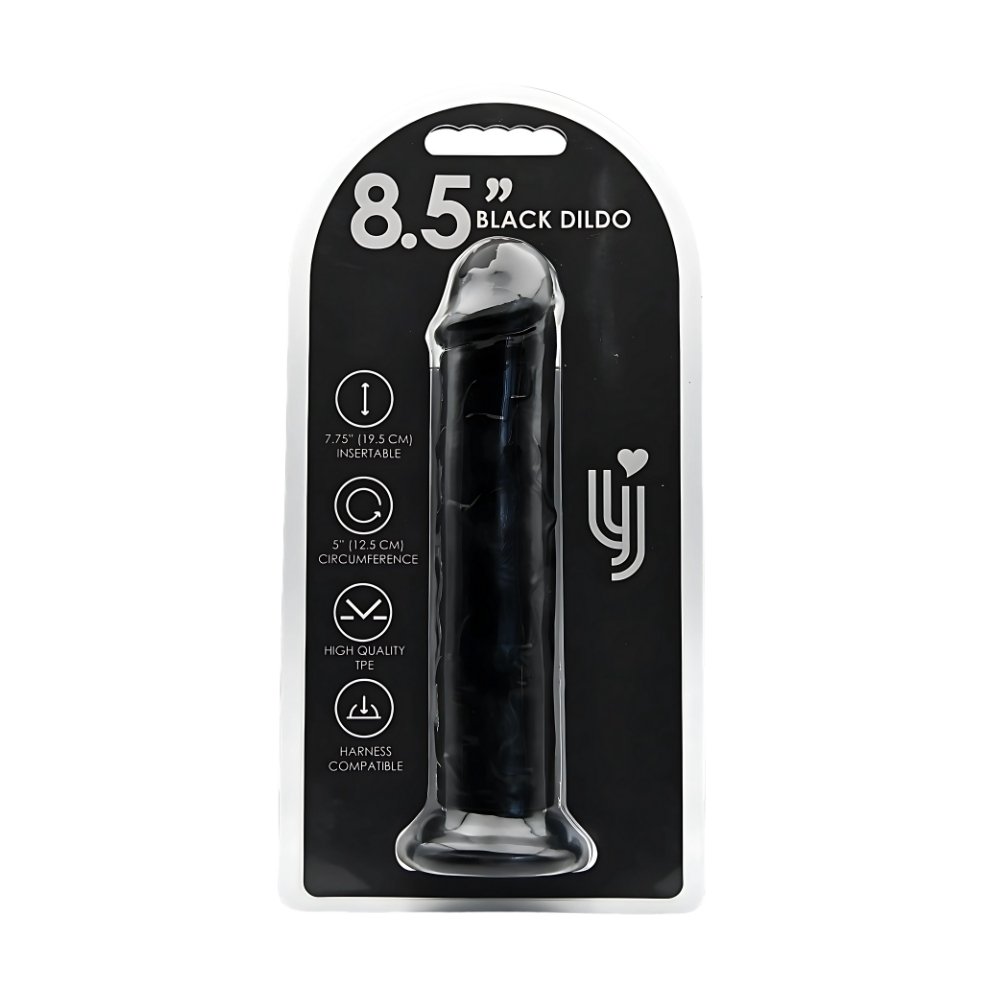 Loving Joy 8.5 Inch Suction Cup Dildo Black – alternate view 5