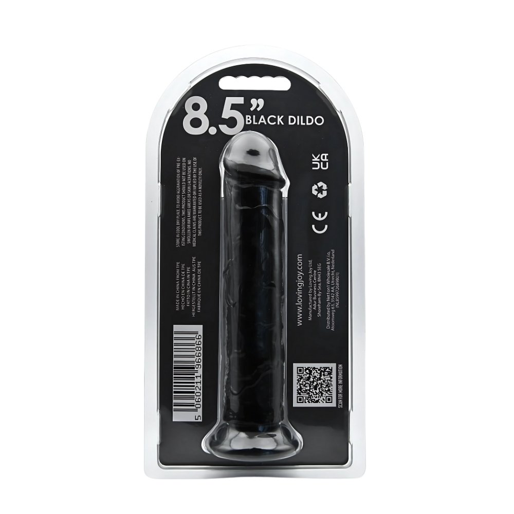 Loving Joy 8.5 Inch Suction Cup Dildo Black – alternate view 6