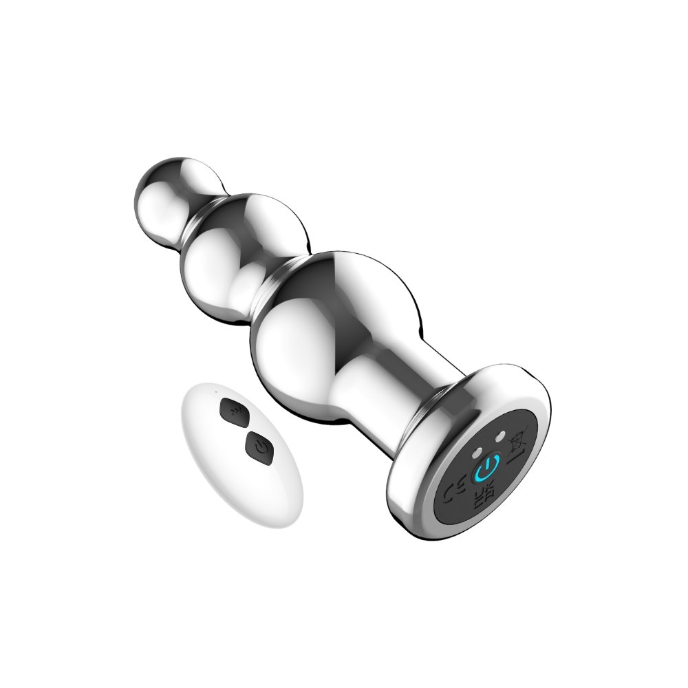 Toosh Remote Controlled Metal Vibrating Anal Beads – alternate view 2