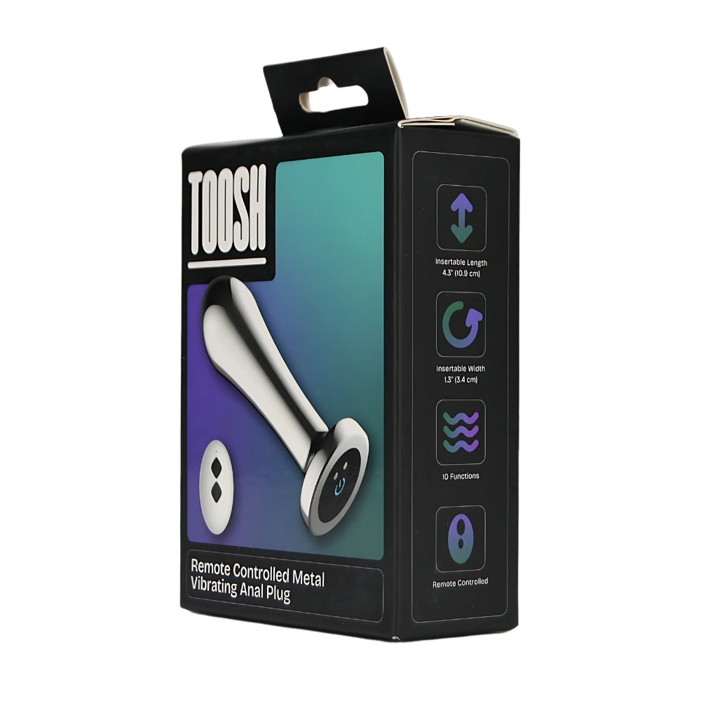 Toosh Remote Controlled Metal Vibrating Anal Plug – alternate view 8