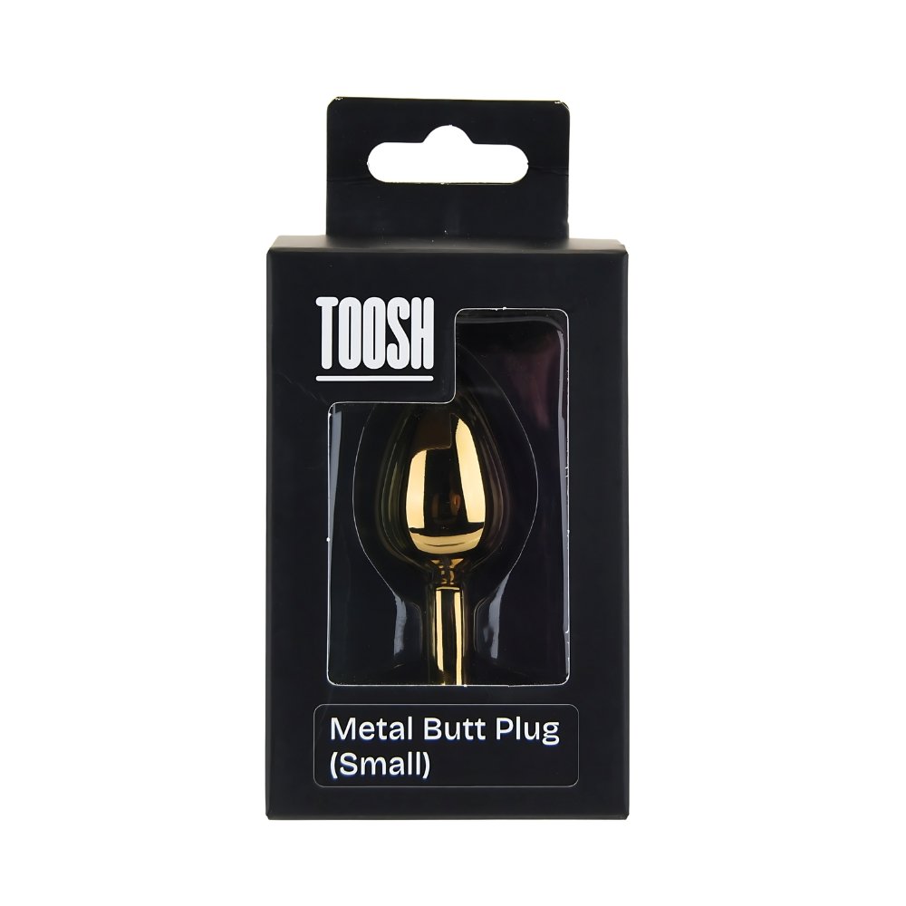 Toosh Gold Metal Butt Plug Small Pink Stone – alternate view 7
