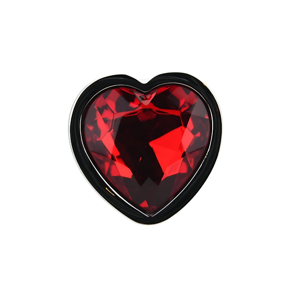 Toosh Heart Shaped Silver with Red Stone Medium - Image 8