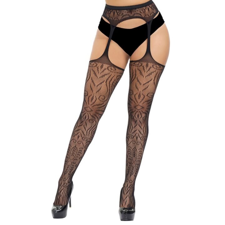 Lace by LJ Plus Size Suspender Pantyhose
