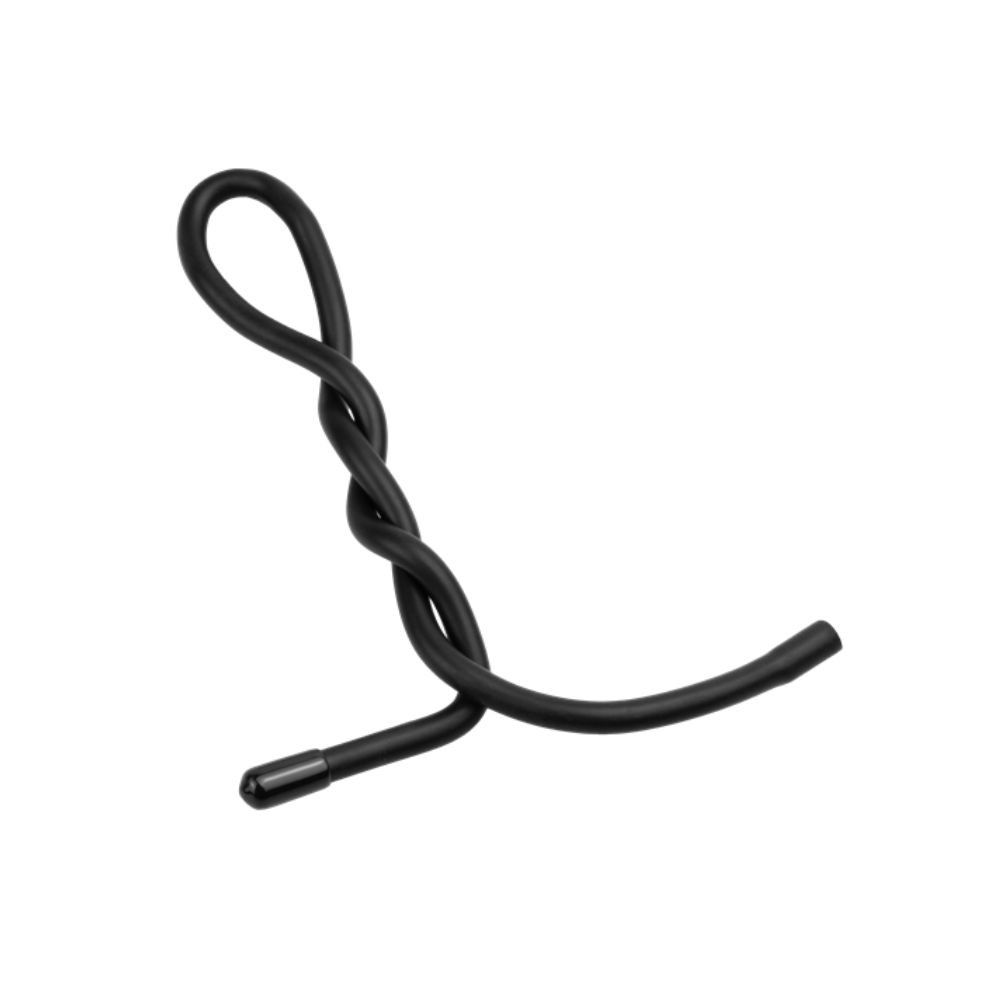 ElectraStim Recoil Shape and Play Electrode with flexible black twisted design and rounded metal tip
