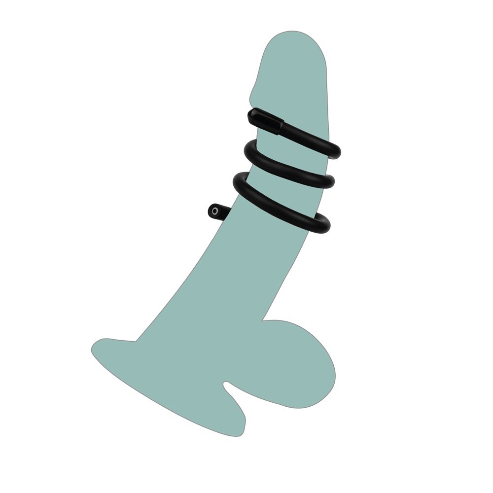 ElectraStim Recoil Shape and Play electrode with adjustable black coil design for fetish use