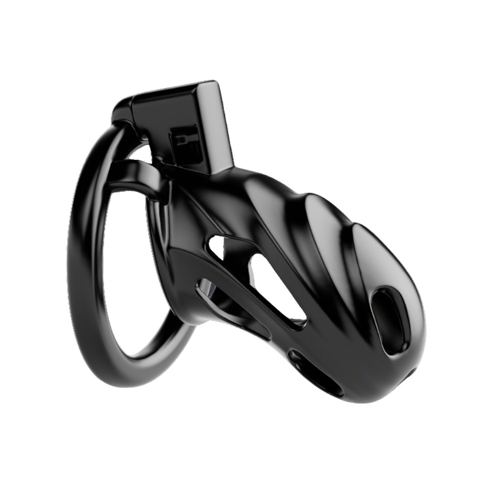 Impound Citadel black cock cage with ergonomic design and ventilation holes, ring attached
